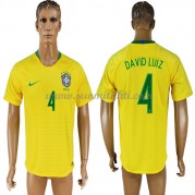 Brasilia 2018 maajoukkueen jalkapallo pelipaidat David Luiz 4 koti pelipaita lyhythihainen..